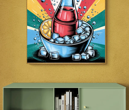 Affiche soda glacé rétro