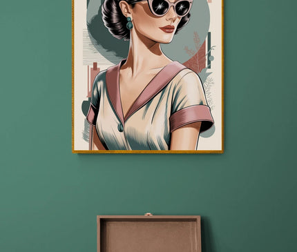 Affiche lunettes style années 50