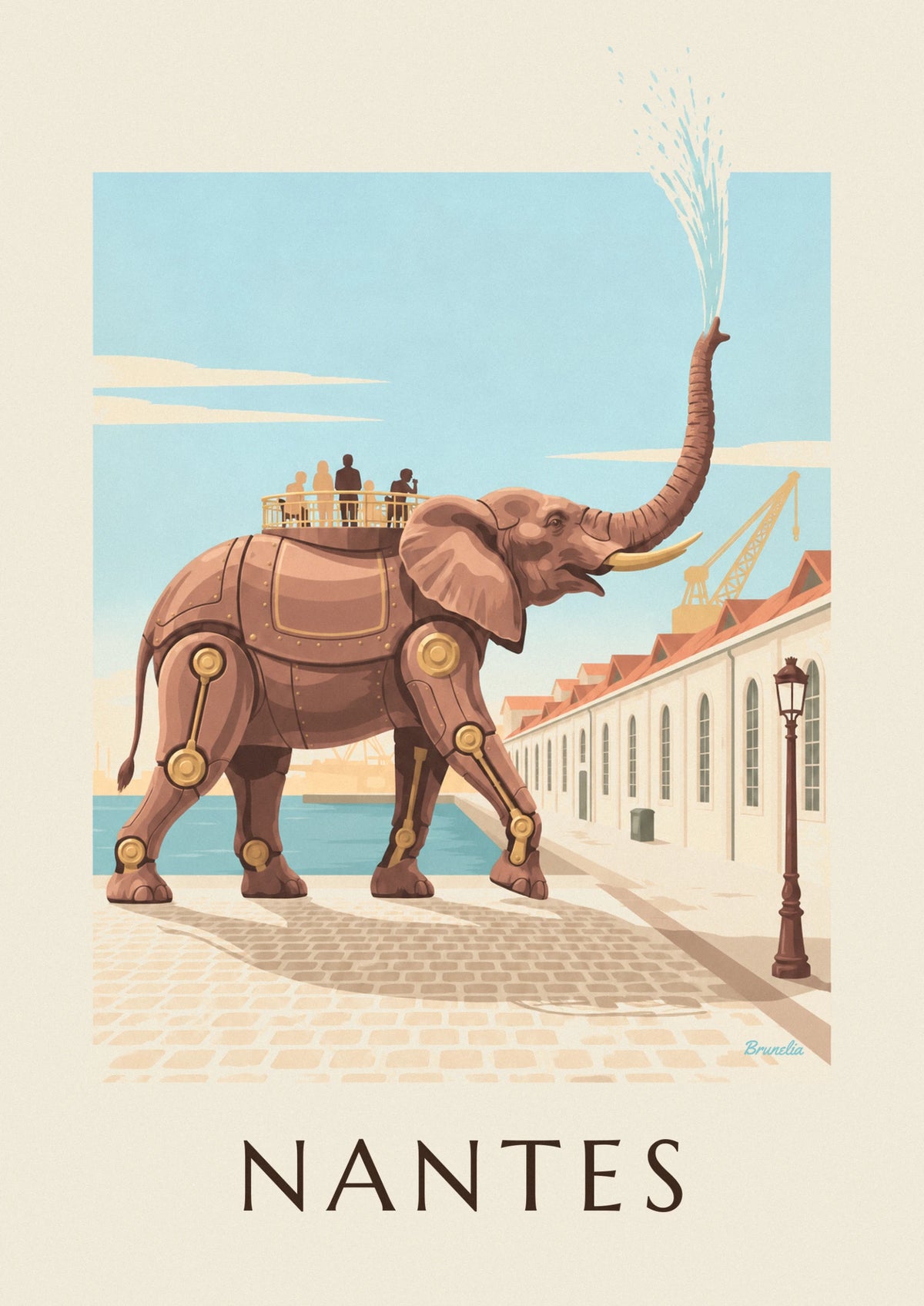 Affiche grand éléphant des Machines de l'île à Nantes