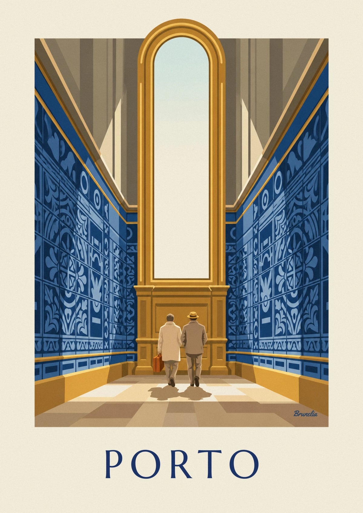 Affiche azulejos de la gare São Bento à Porto