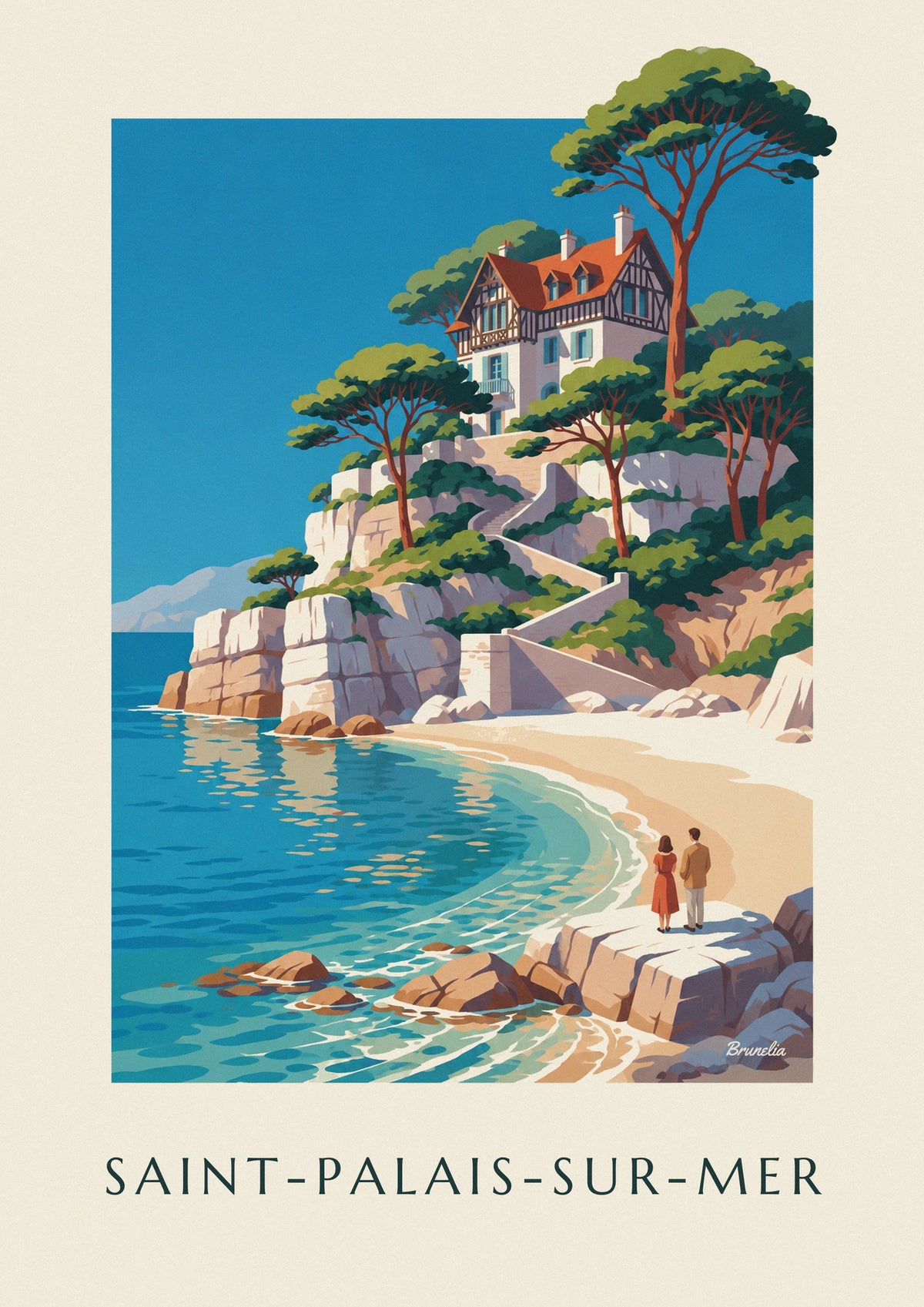 Affiche villa en bord de côte à Saint-Palais-sur-Mer