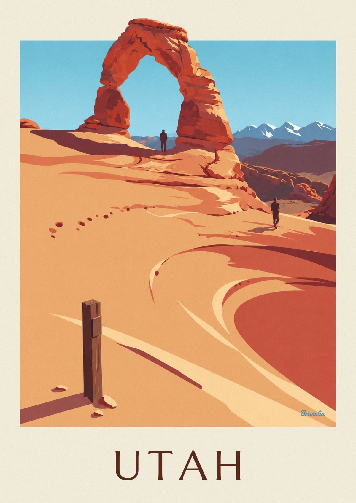 Affiche Delicate Arch dans le désert de l'Utah