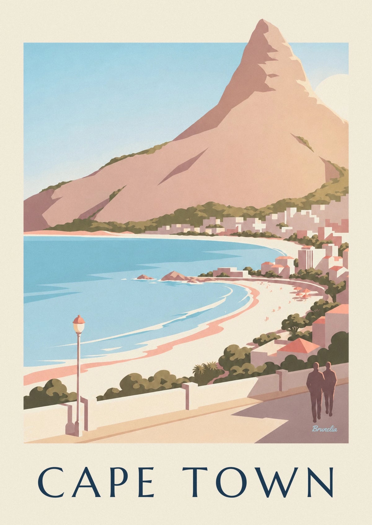 Affiche montagne de la Table et Lion's Head au Cap