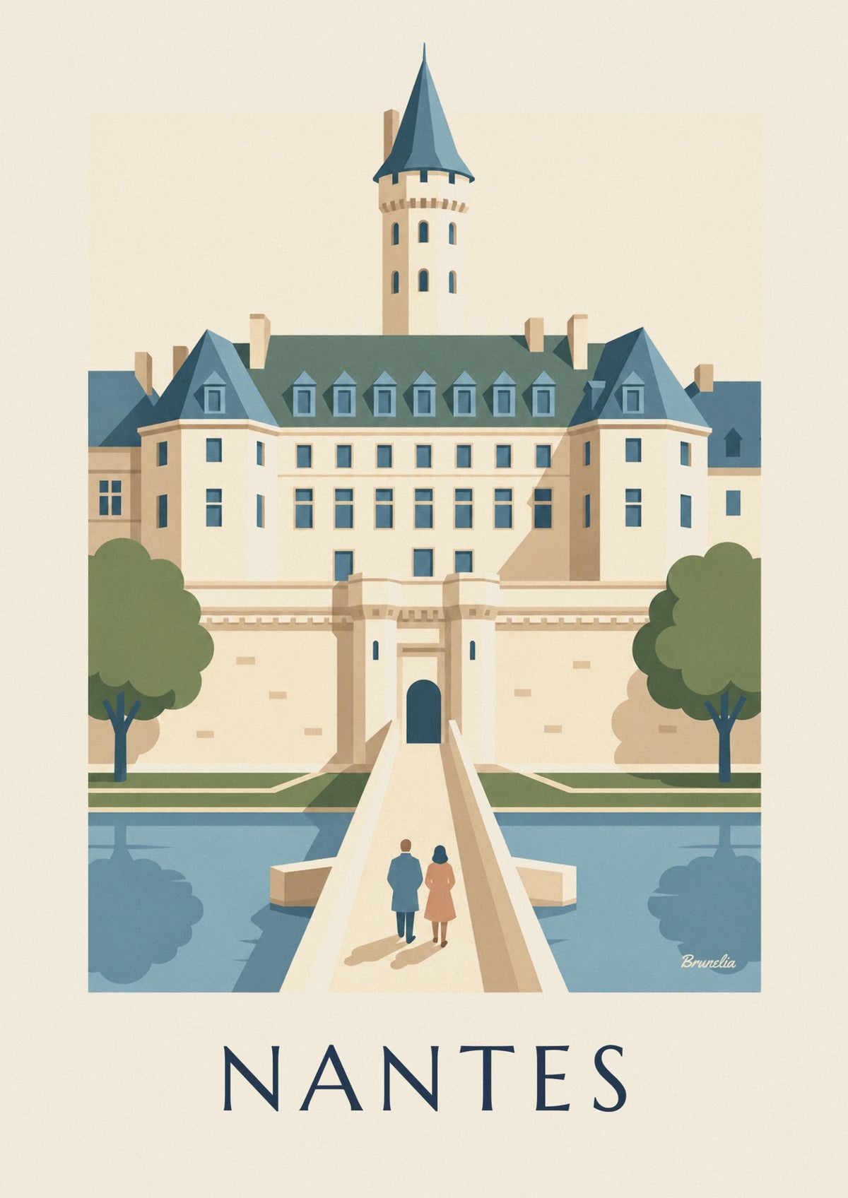 Affiche château des ducs de Bretagne à Nantes