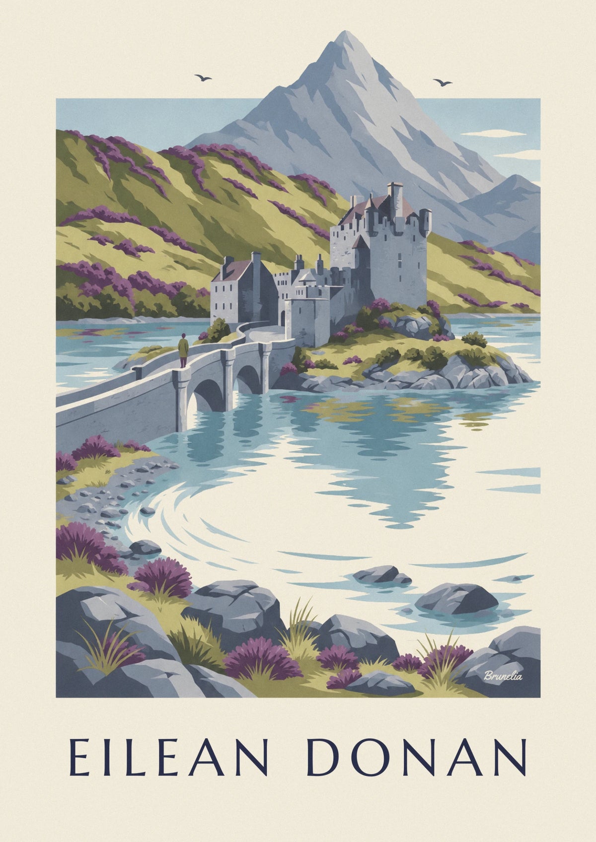 Affiche château d'Eilean Donan dans les Highlands d'Écosse