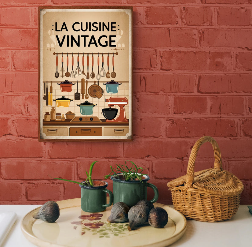 affiche vintage ustensiles de cuisine copie