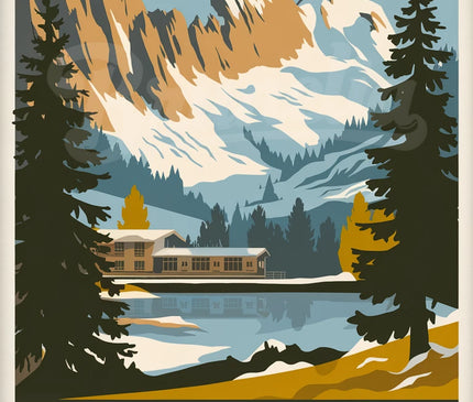 affiche vintage chamonix