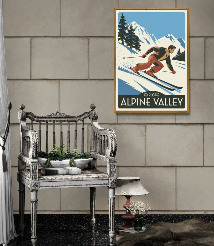 affiche de ski vintage