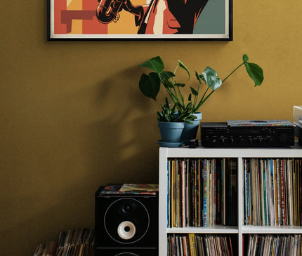 Affiche vintage saxophone jazz
