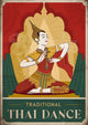 Affiche Danseuse Thaïlandaise Costume Traditionnel