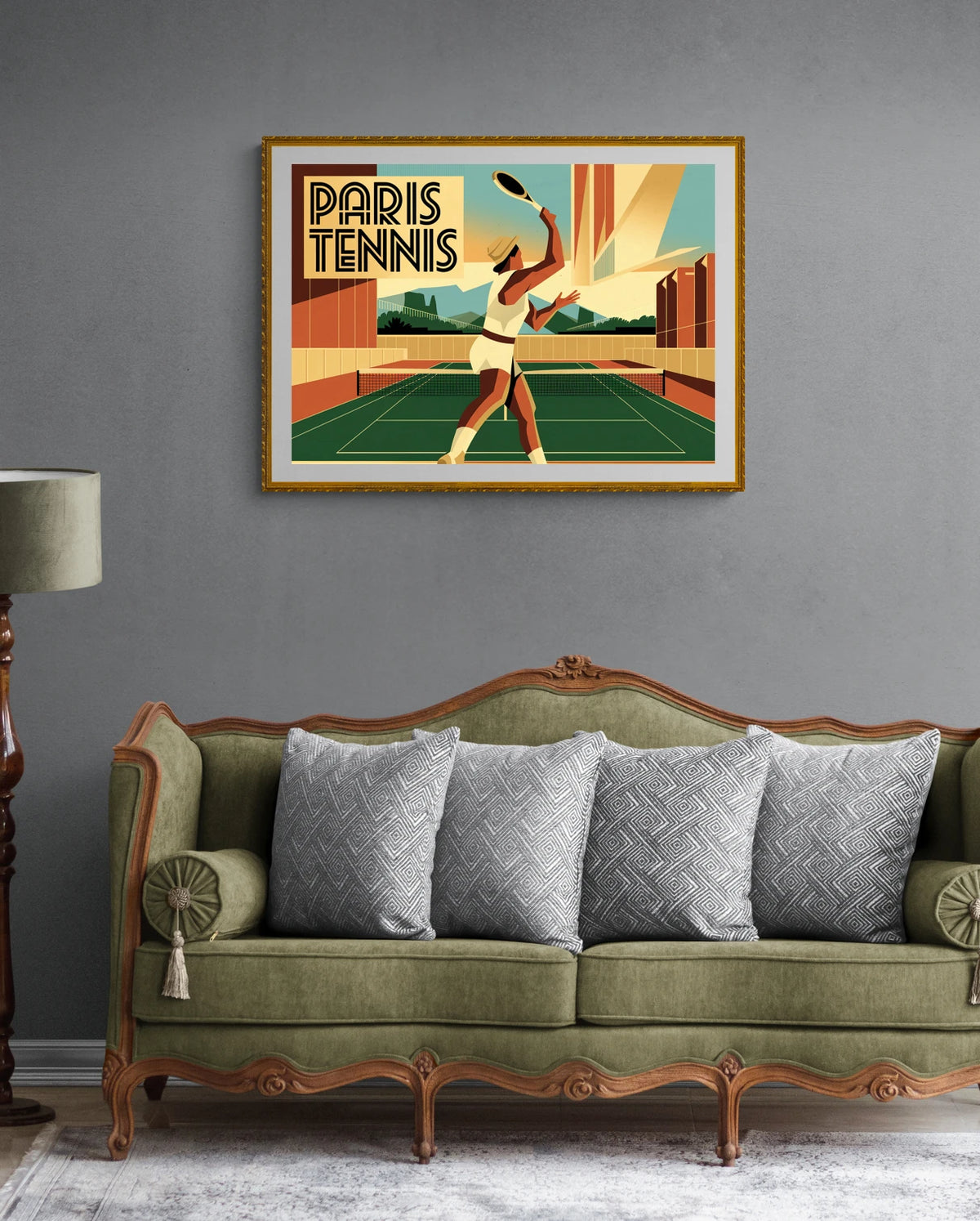 affiche vintage tennis