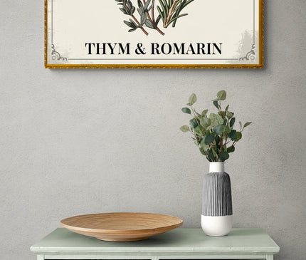 Affiche vintage senteurs de thym et romarin