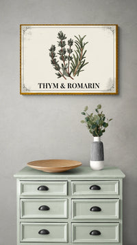 Affiche herbes aromatiques thym romarin