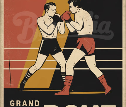 affiche de boxe vintage