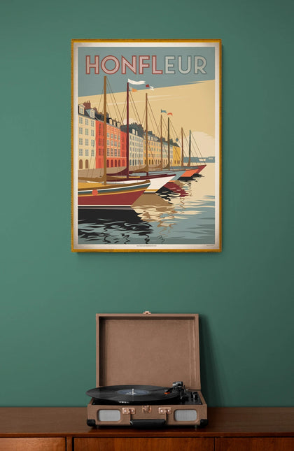 affiche vintage honfleur