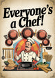 Affiche Chef Cuisinier Ustensiles Cuisine Rétro