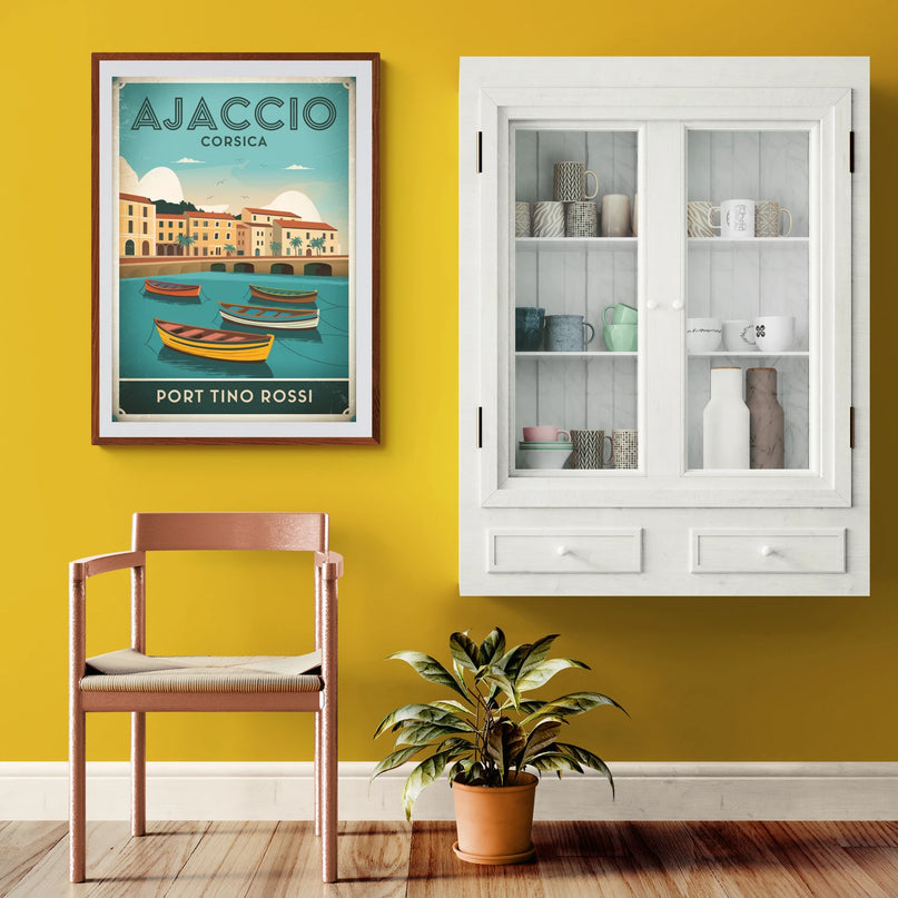 affiche vintage ajaccio