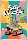 Affiche Patins à roulettes rétro années 70