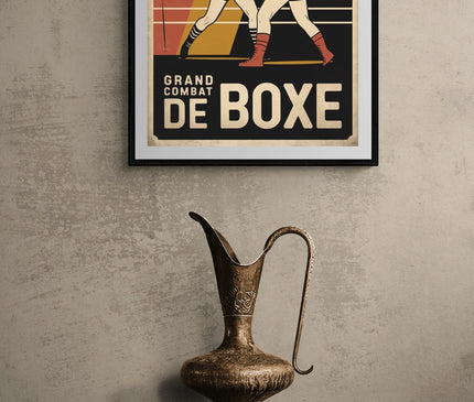 affiche de boxe vintage