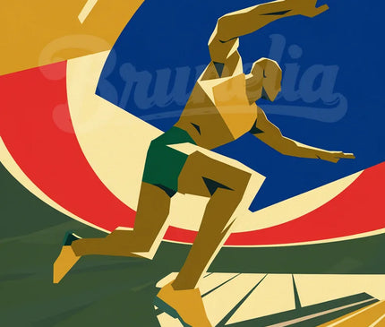 Affiche vintage athlétisme
