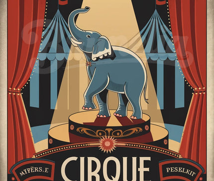 affiche cirque vintage