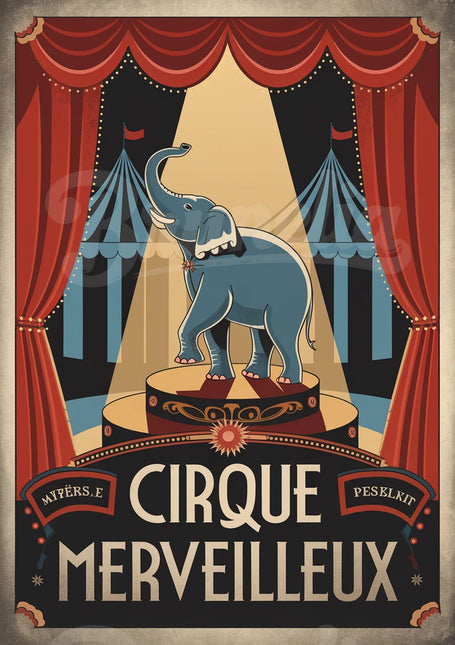 affiche cirque vintage