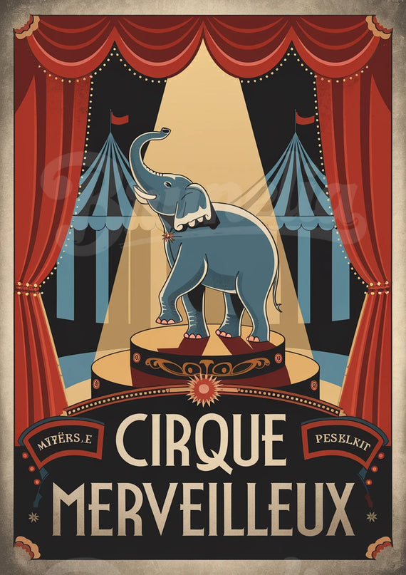 affiche cirque vintage