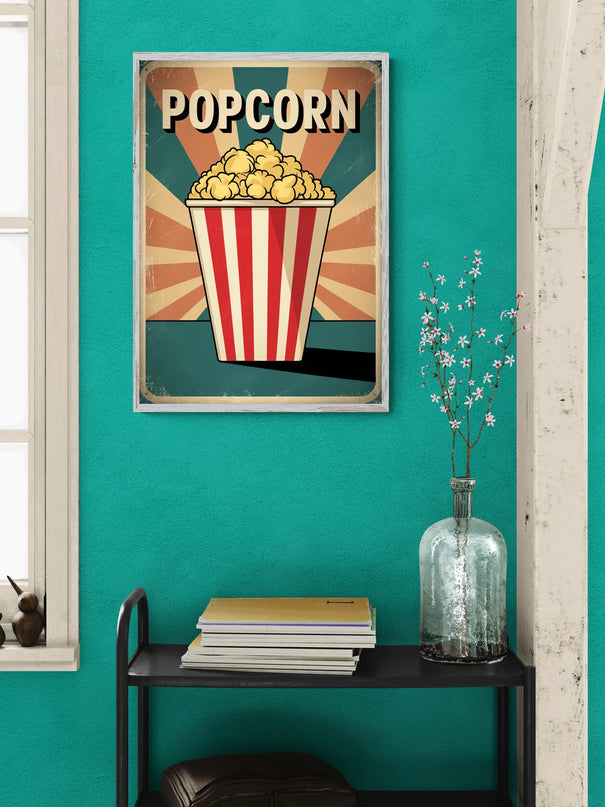 Affiche pop-corn vintage