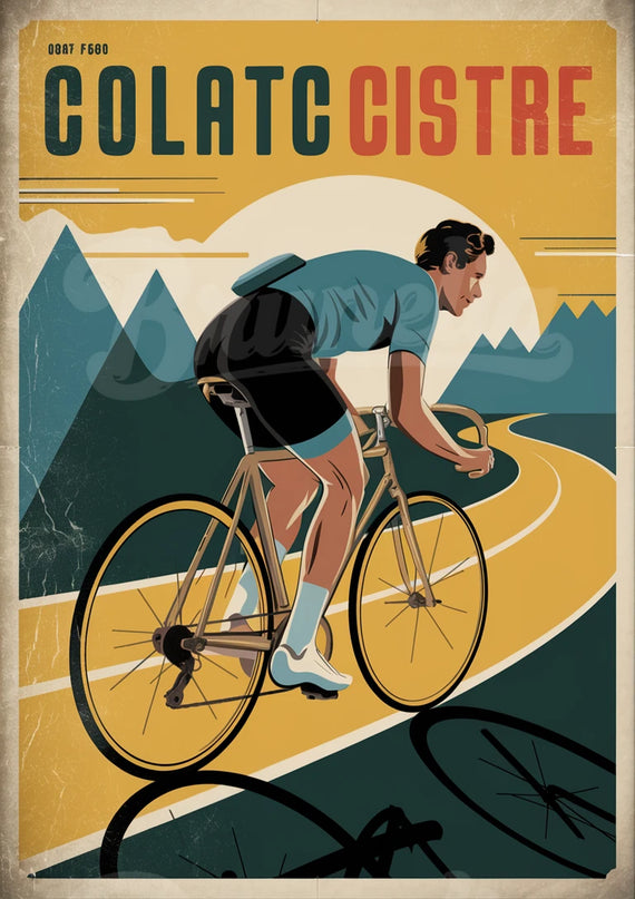 Affiche vintage cyclisme copie