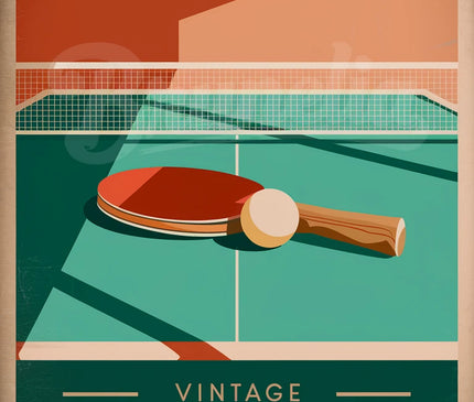 Affiche vintage tennis de table copie