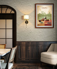 Affiche Gastronomie et patrimoine architectural Lyon