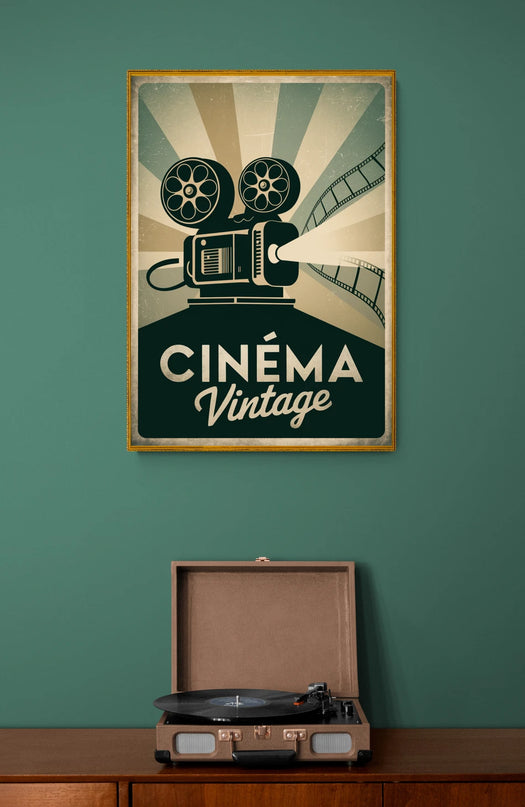 Affiche projecteur cinéma rétro