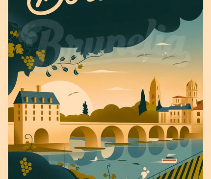 affiche bordeaux vintage