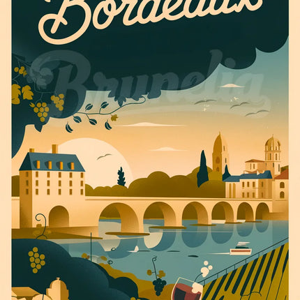 affiche bordeaux vintage