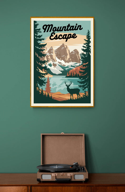 Affiche vintage montagne