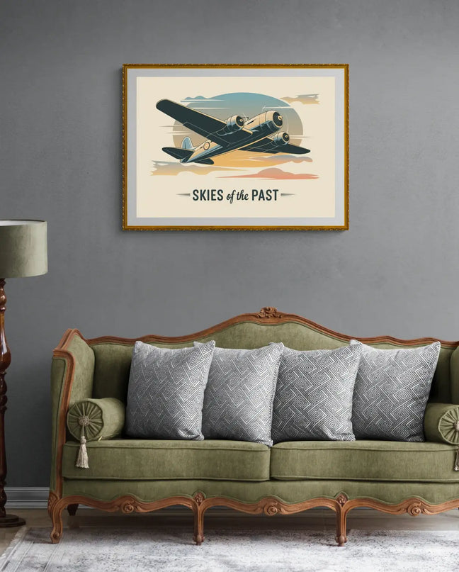affiche avion vintage