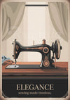 Affiche machine à coudre rétro Élégance