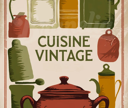affiche cuisine familiale rétro 1