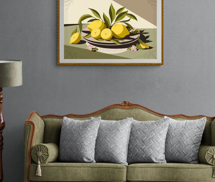 Affiche recette citron vintage