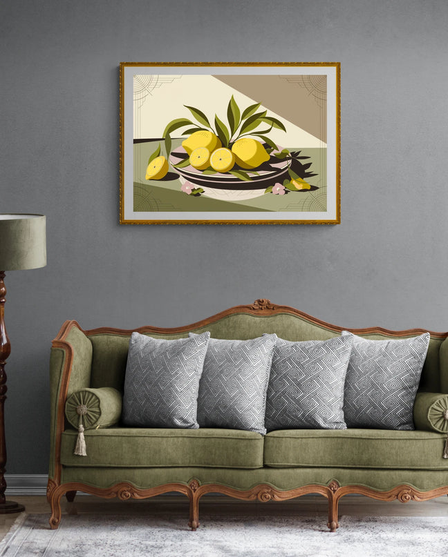 Affiche recette citron vintage