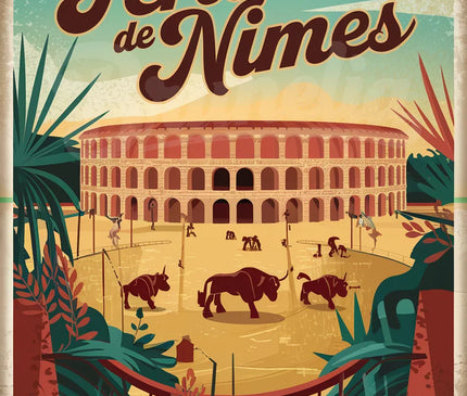 affiche nimes retro