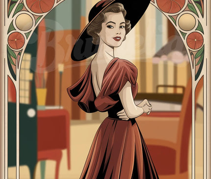 affiche vintage femme copie