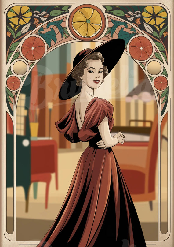 affiche vintage femme copie