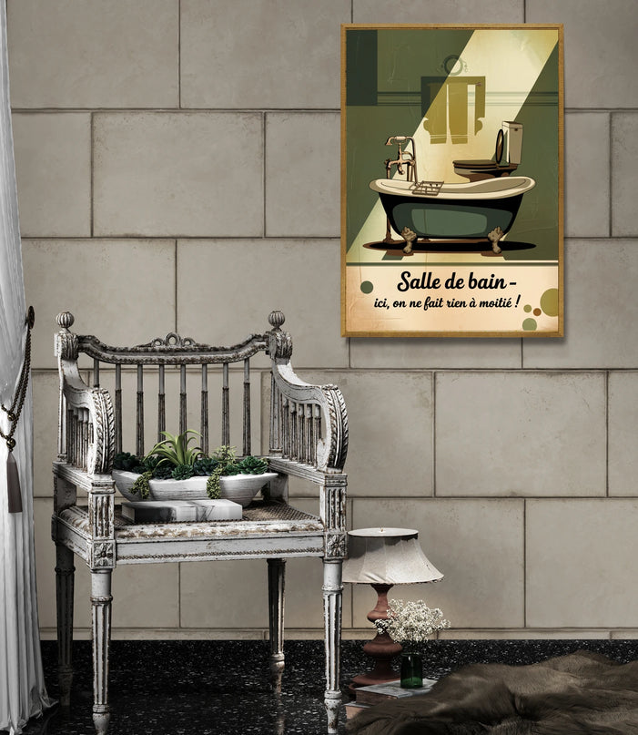 affiche salle de bain vintage 2