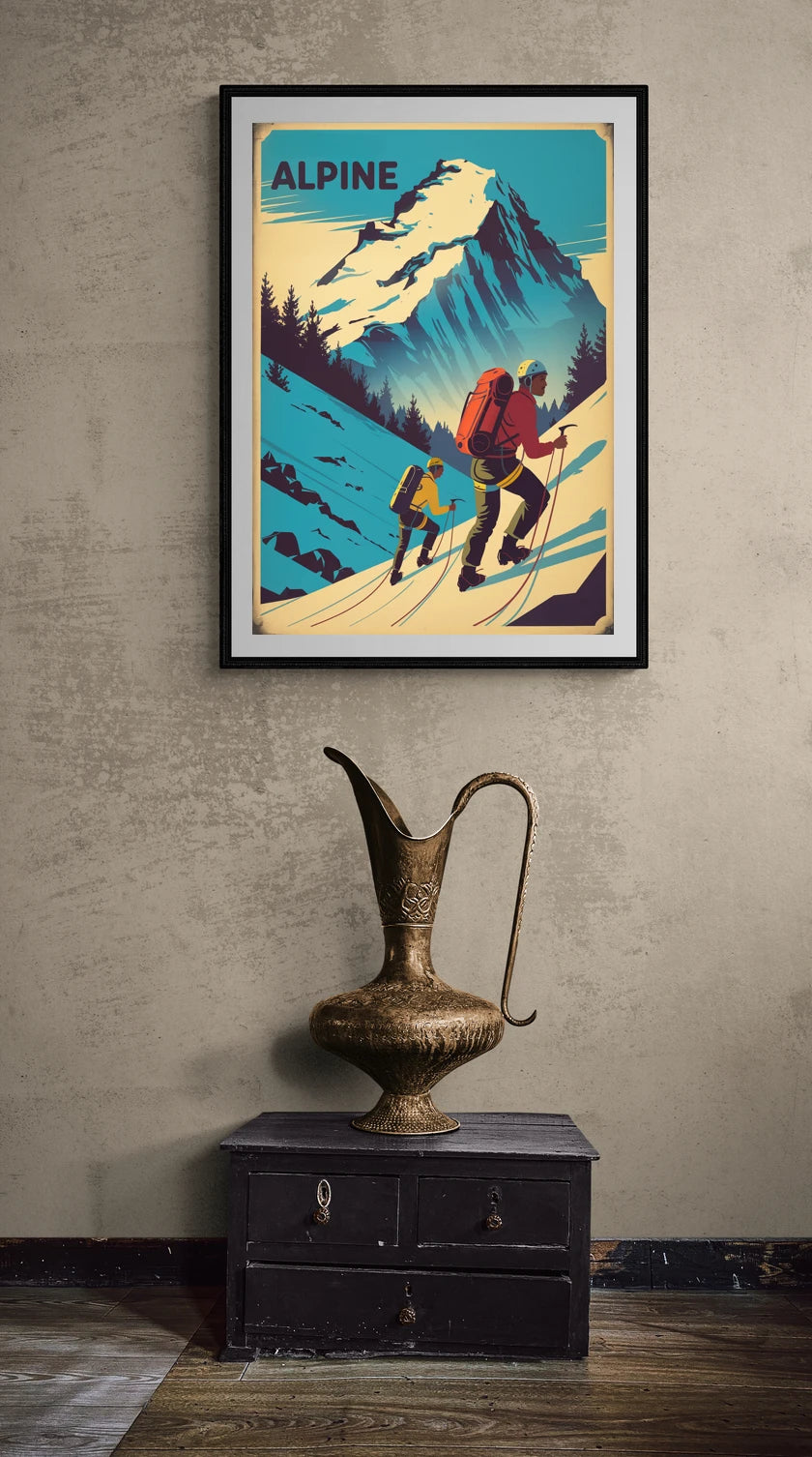 affiche alpinisme rétro