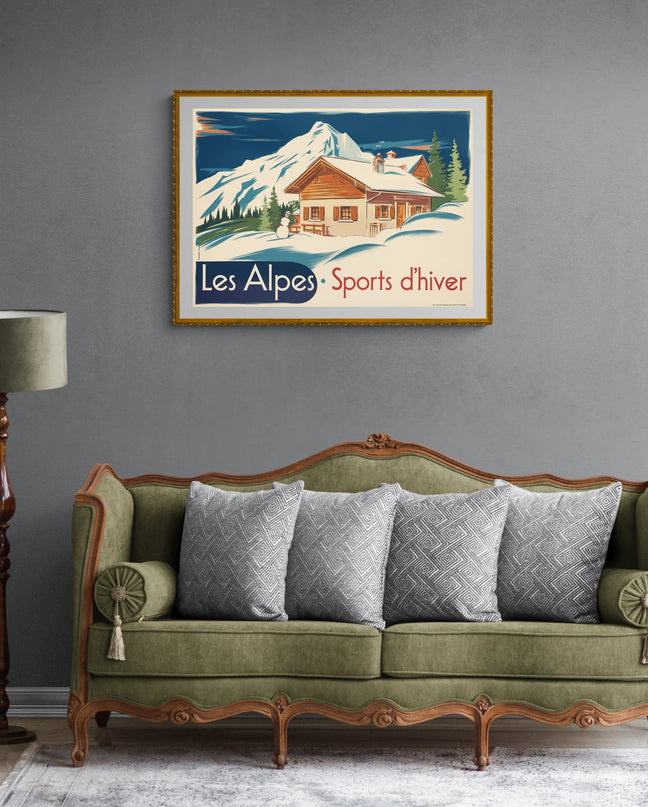 vieille affiche montagne