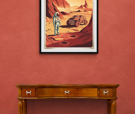 Affiche vintage planète imaginaire