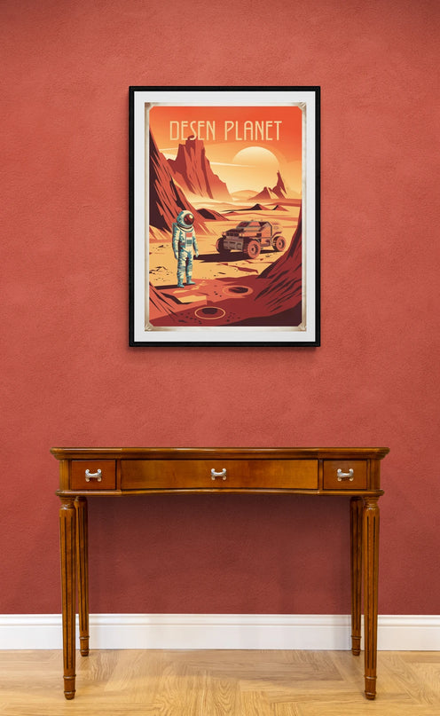 Affiche vintage planète imaginaire