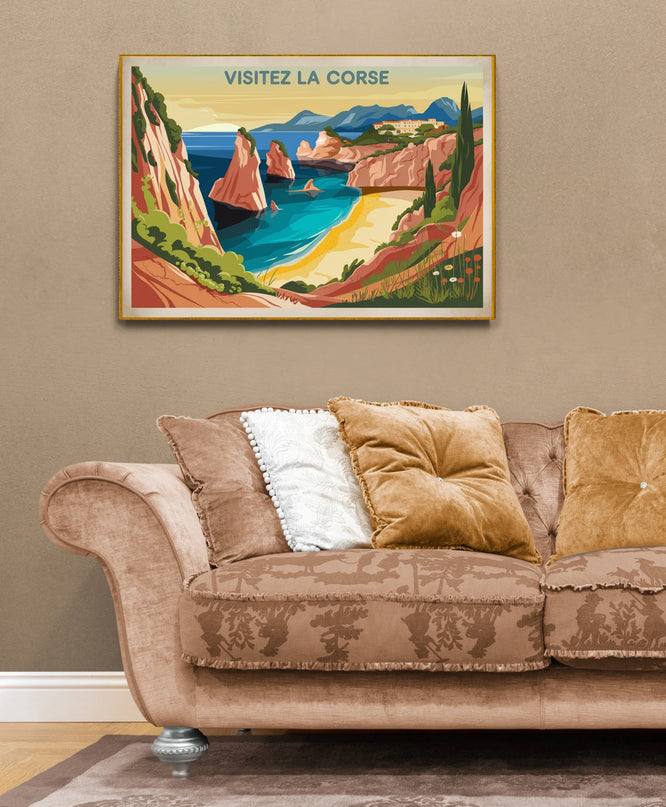 affiche retro corse
