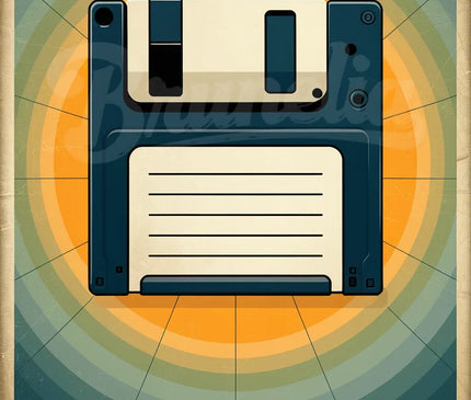 Affiche vintage disquette souple